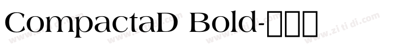 CompactaD Bold字体转换